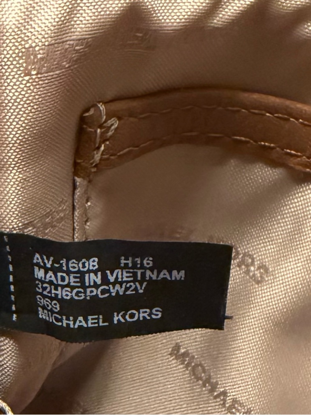 Michael Kors Cooper MK Logo Wristlet - Tan - Picture 10 of 11
